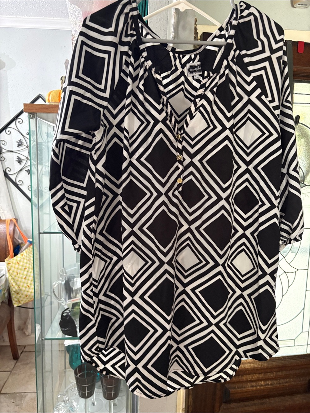 Mud Pie Black and White Striped Tunic